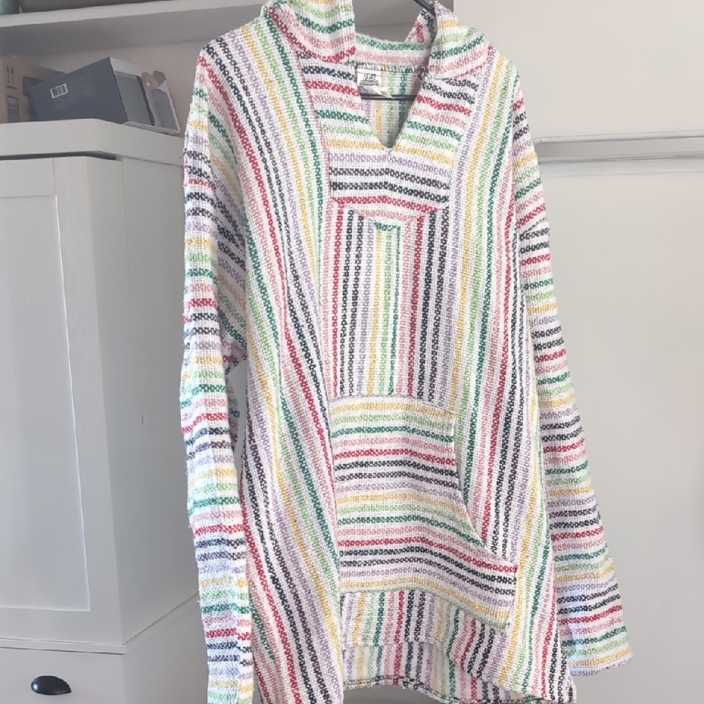 Colorful Striped Baja Hoodie